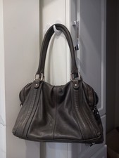 Maxima Milano borsa a spalla donna pelle nera zip fodera marrone