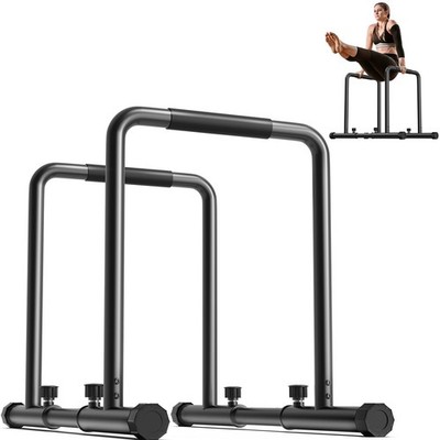 YOLEO Adjustable Dip Bar- 1100lbs Dip Station Portable Functional
