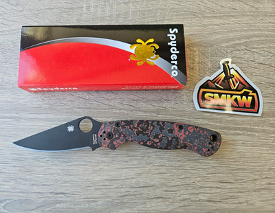 Spyderco Paramilitary 2, C81, Exclusive, CPM M4, Fat Carbon Fiber, rot *new*