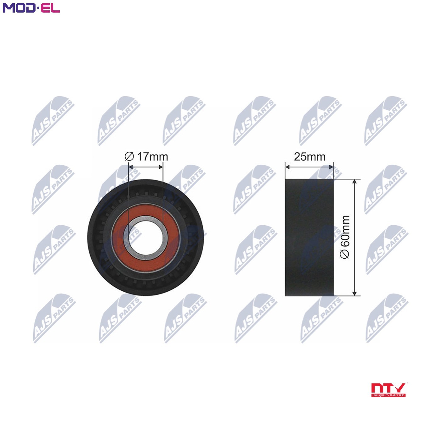 TENSIONER PULLEY VRIBBED BELT RNK-CT-027 FOR PEUGEOT PARTNER/Platform/Chassis - Image 7