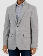 Tommy Hilfiger Men's Gray Modern-Fit Herringbone Wool Sport Coat Jacket Size 38R