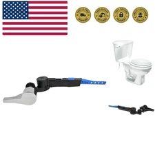 641 PERFECT FIT Universal Toilet Tank Flush Lever In Chrome, Metal Toilet Han...