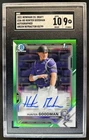 2021 Bowman Draft Hunter Goodman Chrome Auto 1st Green Refractor #/99 SGC 9/10
