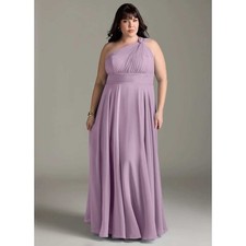 Azazie CharlizeWisteria A-Line One Shoulder Chiffon Dress A12