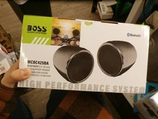 BOSS AUDIO WEATHER RATED, AMPLIFIED  2 SPEAKER KIT MCBC425BA  #SHEB