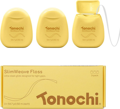 Slimweave Flat Dental Floss for Tight Teeth & Tight Spaces   Extra Thin, Smooth-