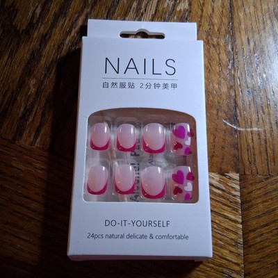 NAILS Do-It-Yourself 24pcs. Natural Delicate & Comfortable. New Unopened Box