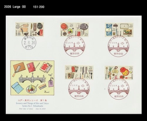 Things of Edo and Tokyo,Food,Folkways,History,Japan 2020 FDC,Cover,Craft,Skill