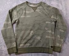Hollister Distressed Camo Crewneck Sweatshirt Men s M Green Streetwear Pullover