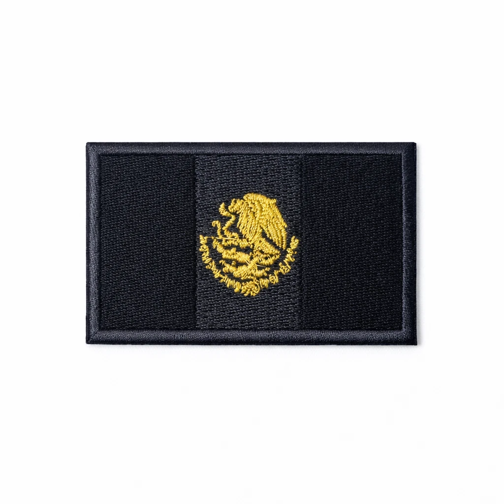 EmbTao Mexico Shield Flag Patch Embroidered Badge Biker Applique Iron EmbTao Mexico Shield Flag Patch Embroidered Badge Biker Applique Iron