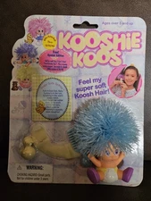 Vintage 1998 Kooshie Koos Doll Soapy Suds Sydney Blue Hair Toy By OddzOn New