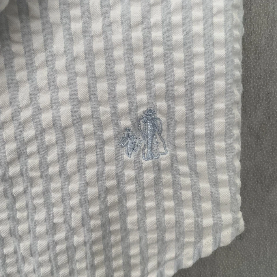 Рубашка J. Peterman размер XL синяя в полоску Let It Breathe Seersucker мужская на пуговицах - Изображение 4 из 4