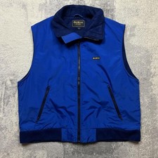 Vintage Bodywarmer Jacke blau gef&uuml;ttert
