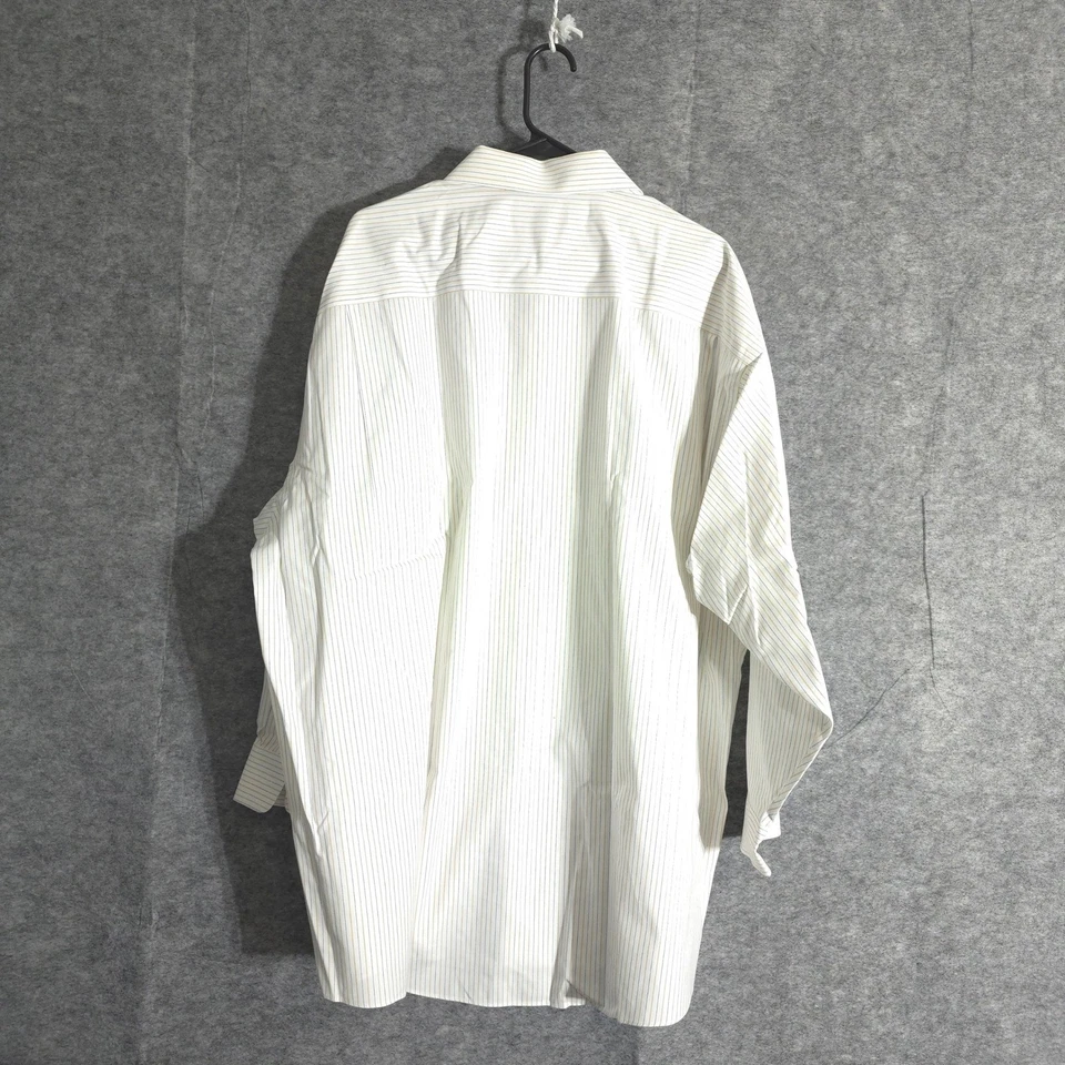 ENRO Pinpoint в полоску платье рубашка мужская размер 18 1/2 32/33 большой 80-х 2 слоя не железа - Изображение 2 из 4