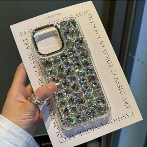 Women/Girl Rhinestone Full Crystal Glitter Sparkle Bling Diamond Hard Back Case