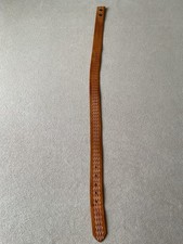 Hand Tooled Belt Genuine Leather Diamond Designed NO BUCKLE 38  Long Small