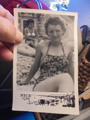 Nizza Côte d'Azur Fotokarte Urlaubserinnerung 1958 für Madame 