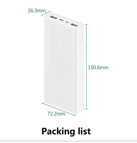 Xiaomi Mi Power Bank 3 20000mAh 18W Carga Rápida USB Tipo C Portátil Bate Externo - Imagen 16 de 19