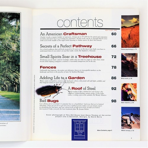 This Old House Magazine May June 1996 Brick Pathway Tree House Savannah - Picture 2 of 3