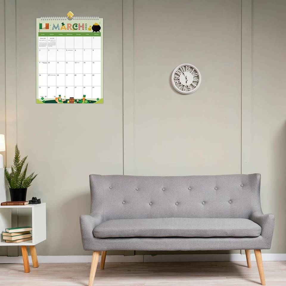 Wall Calendar 2025, 14'' X 11'' Large Festival Calendar 20252026 Runs