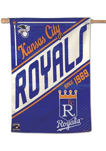 New! Kansas City Royals 28x40 Cooperstown Banner By Wincraft - Picture 2 of 2
