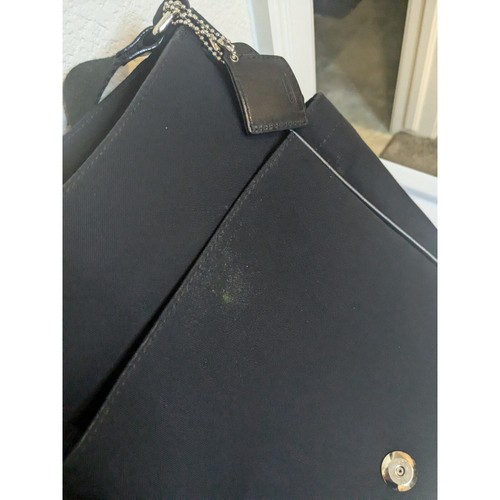 Authentic COACH Black Transatlantic Messenger Bag Black Neoprene Leather $295 - Picture 14 of 16