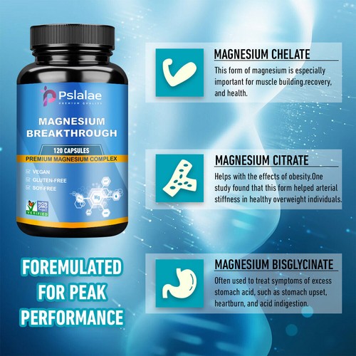 Magnesium Breakthrough 500mg - Orotat - Gesundheit von Gehirn - Bild 6 von 12