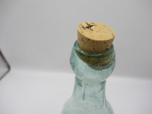 Property Of Emilio Grandi Kingston N.J. Green Blob Top Cork Beer Bottle 9 - Picture 2 of 18