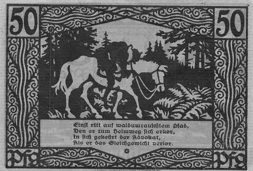 Germany / Notgeld 50 Pfennig 1.8.1921 Circulated Banknote PMG1 - Picture 2 of 2