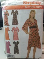 Simplicity 4946 Misses Dresses Pattern - Sz 6/8/10/12 Uncut(except 1 sleeve) FF