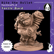 Tortle Bard DnD Miniature 3D Printed Fantasy Model D D RPG Mini