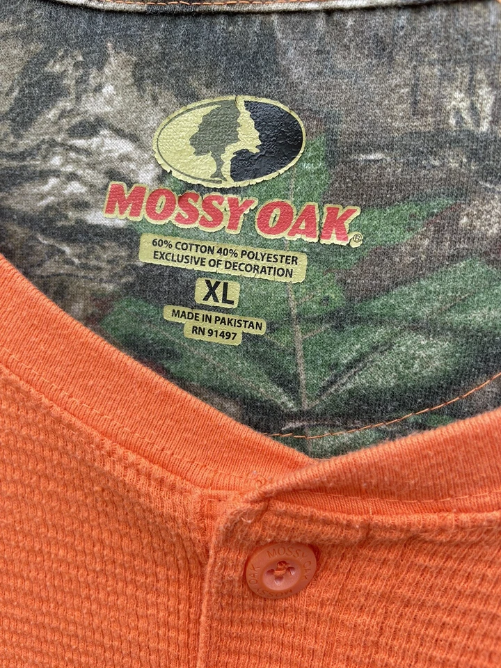Mossy Oak 1/4 Button Long Sleeve Shirt XL - Image 2 of 4