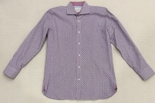 Ted Baker Endurance Button Up Shirt Flip Cuff Blue, Red, White Size 16 32/33