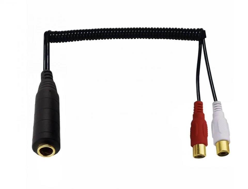 6.35mm to 2 x RCA Female Audio Cable Y Splitter For Mixer, Amplifiers - 0.3m - Image 3 of 3