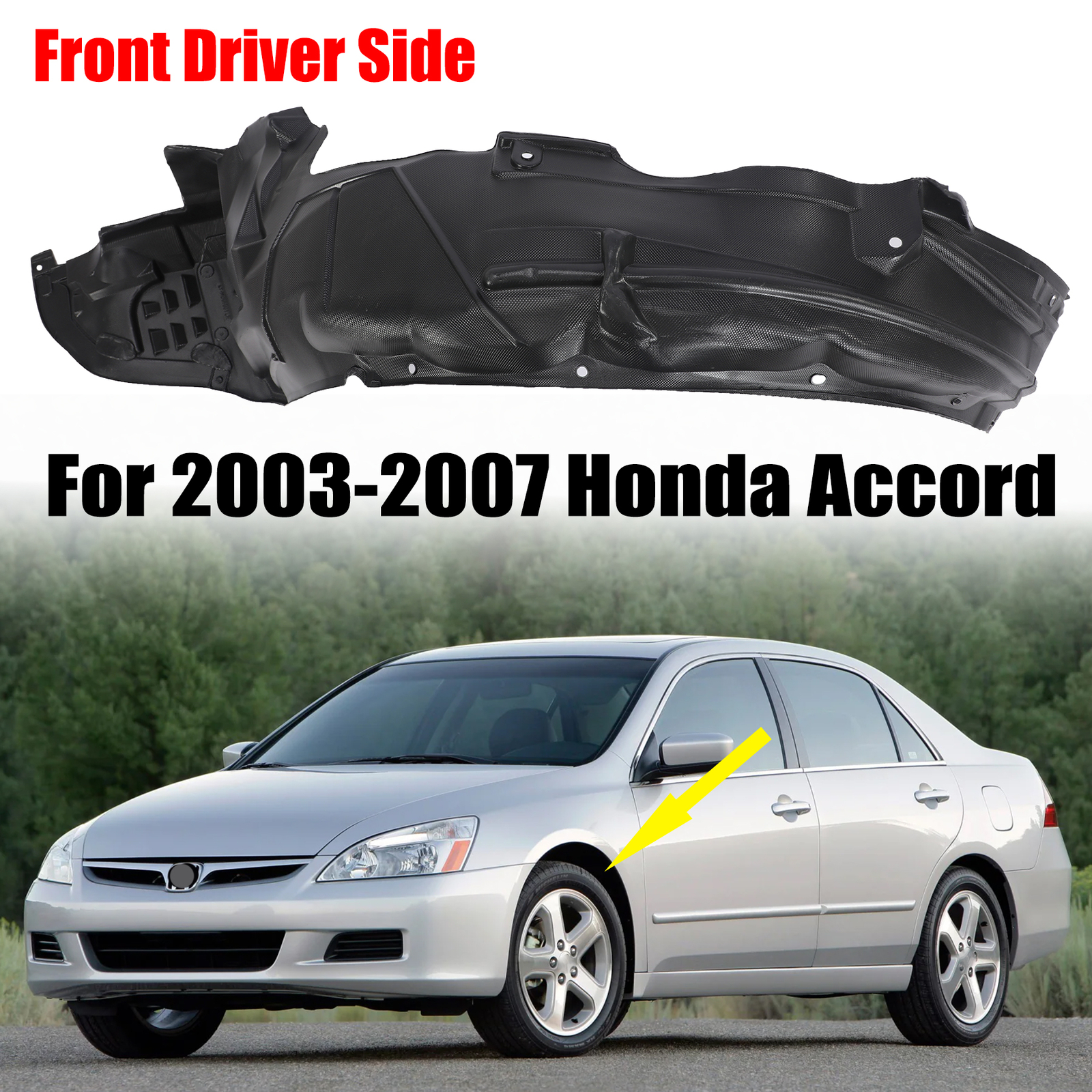 2003-2007 Honda Accord Front Left Driver Side Splash Shield 74151SDAA00