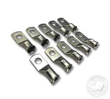 1/0 GAUGE TINNED COPPER CAR AUDIO LUG TERMINALS/RINGS RHYNO 10 PACK