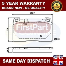 Fits Q5 A7 Macan 2.0 TDi 3.0 D 3.6 Firstpart Front Brake Pads Set
