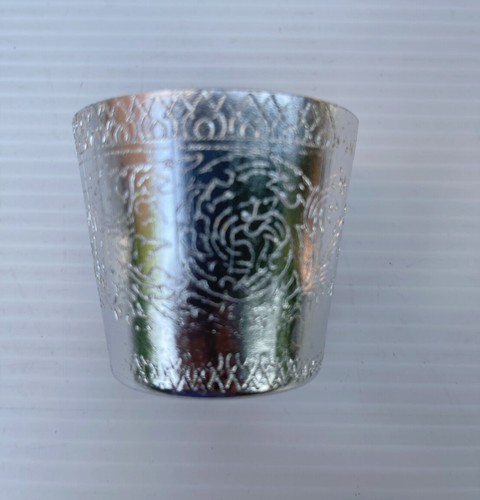 Vintage Style Thai Chiangmai Pattern Silver Tea Tray Alumium Semi-Handmad 18cm - Picture 5 of 33