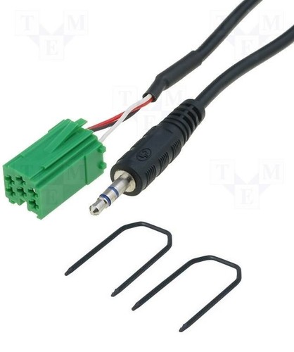 Akozon 6 Pin a 3,5 mm Autoradio Aux Aux Cavo AUX Adattatore per Espace Laguna Scenic Twingo Modus Master