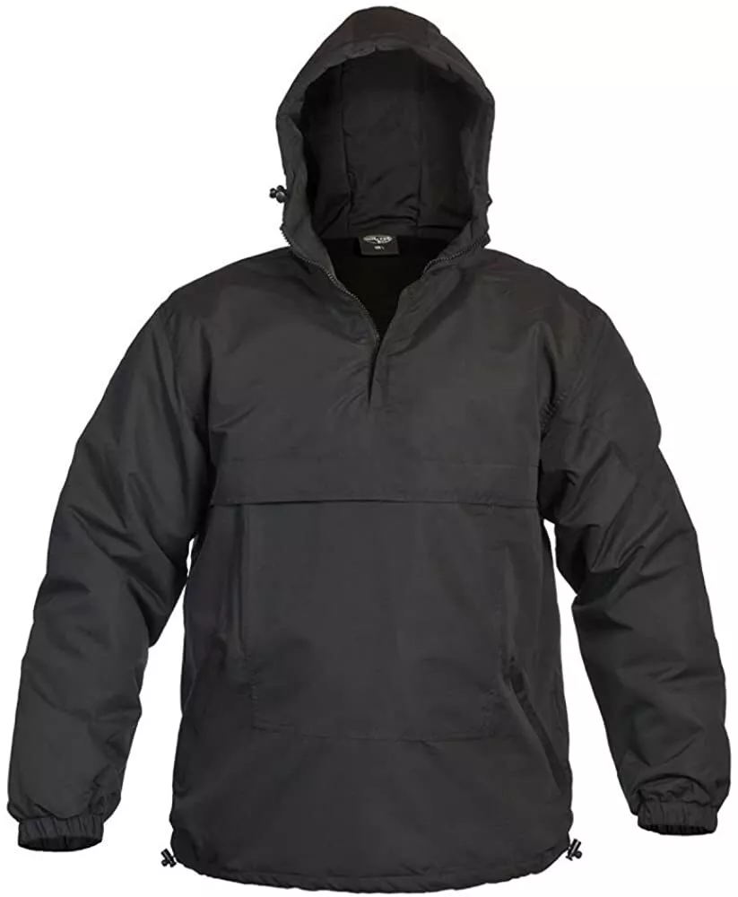 Mil Tec Mens Combat Hooded WINDBREAKER ANORAK Windproof Black