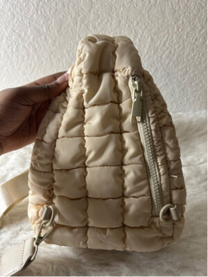 NWT Urban Expressions Bristol Quilted Cream Sling Bag
