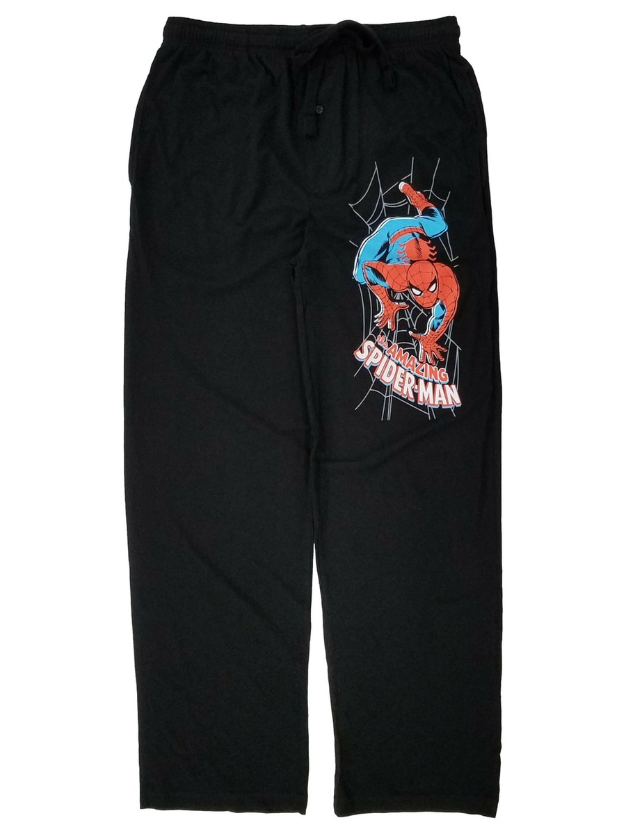 Marvel The Amazing Spider-Man Mens Black Sleep Pants Pajama