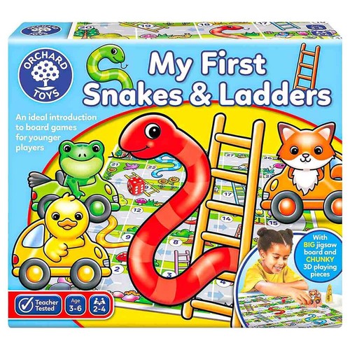 Orchard Juguetes My First Serpientes y Escaleras Juego de Mesa 2-4 Jugadores 3-6