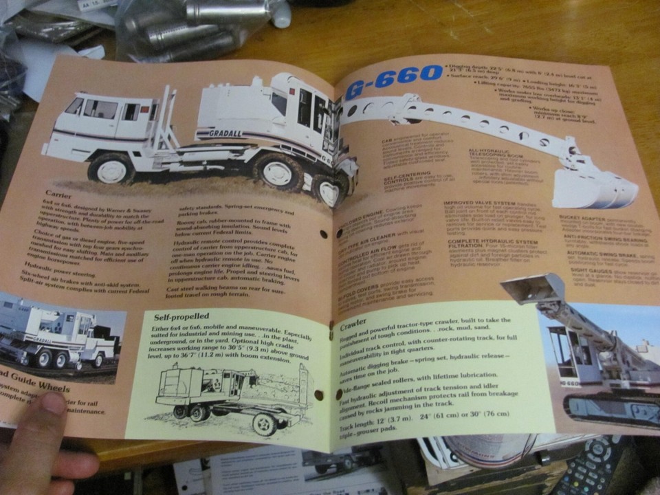 Warner & Swasey Gradall G-660 Specs and Sales Brochure 7654 March 1977 ...