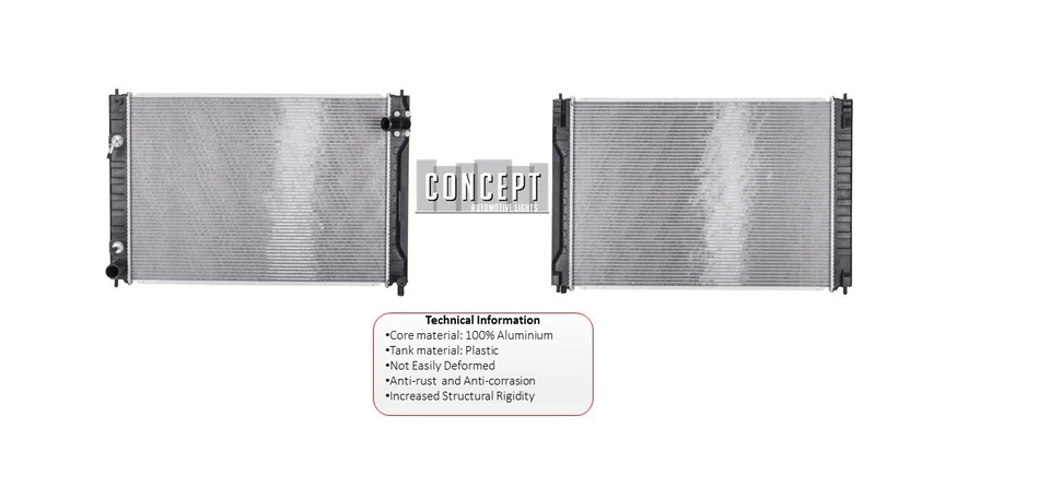 Replacement For INFINITI Q70 2014-2019 5.6L V8 Radiator IN3010208 / ‎21460-1MC0A - Image 3 of 4