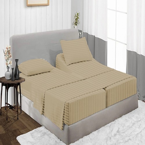100% Egyptian Cotton 1000 Thread Count Luxury 5 PCs Adjustable Split Sheet Set - Picture 41 of 79