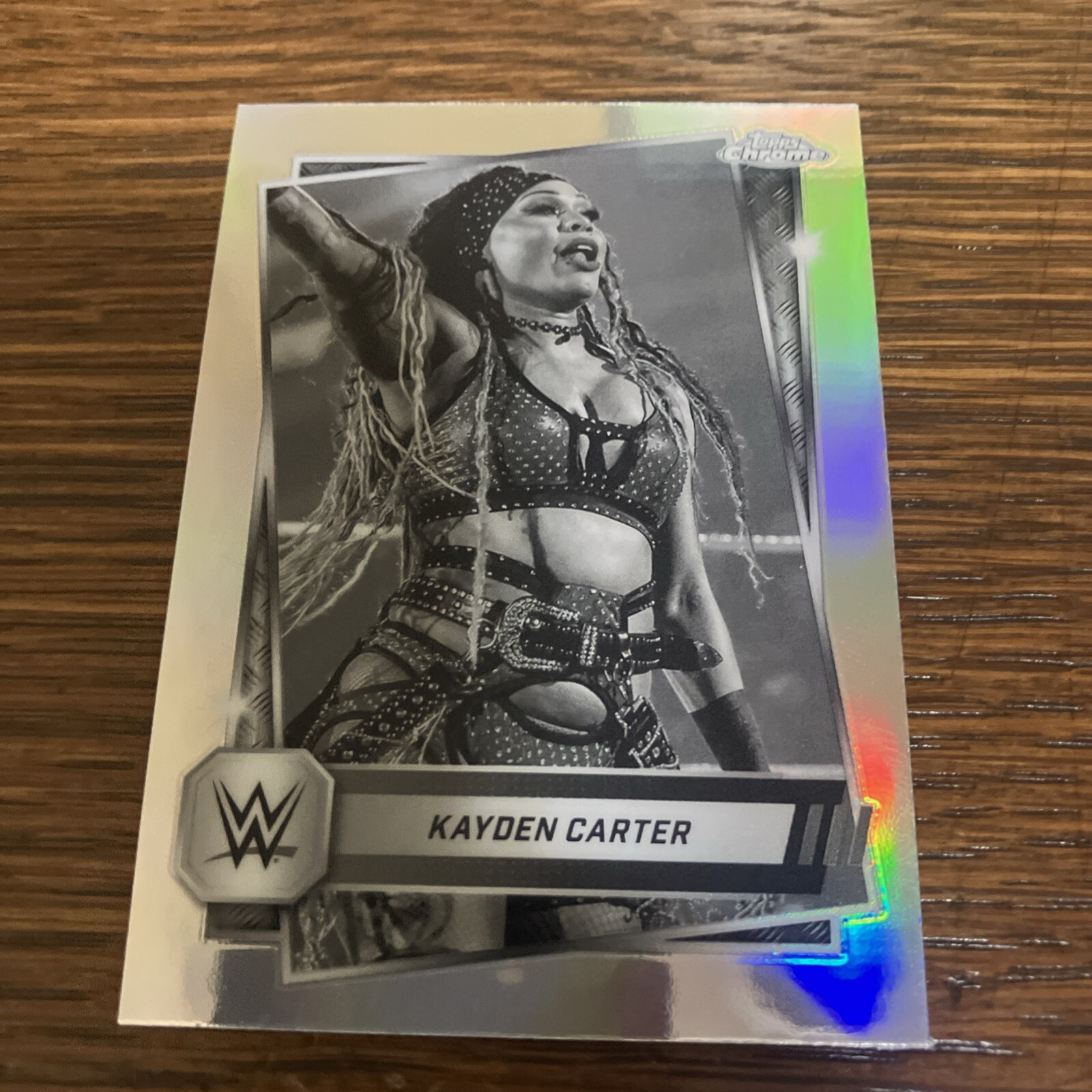 2025 Topps Chrome WWE Kayden Carter - Sepia Refractor - #186 - WWE RAW
