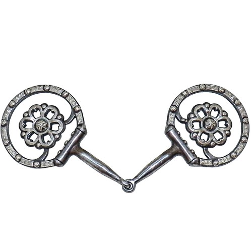 Nicht mehr produziert Kern klassisch Pferd graviert Deutsch Silber Floral Dee D Ring Trense Gebiss