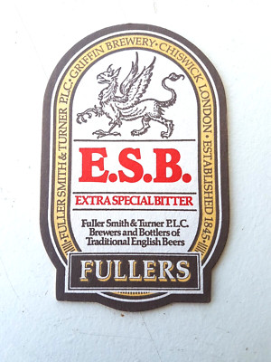 Vintage FULLERS - E.S.B ~ Extra Special Bitter ... Cat No'58 Bierdeckel Untersetzer