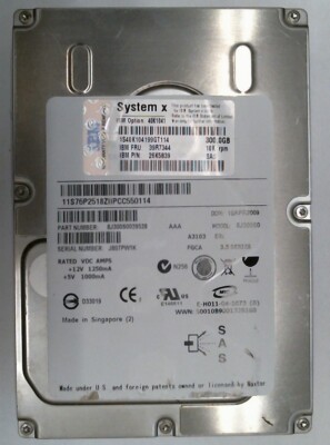 300GB SAS IBM / MAXTOR 8J300S0 10K RPM 16MB 3.5